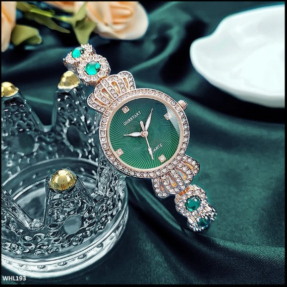 Round Dial Flower Bracelet Watch