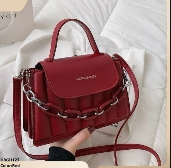 SHS Striped Chain Fashion Bag