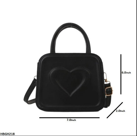 Plain Heart Square Bag