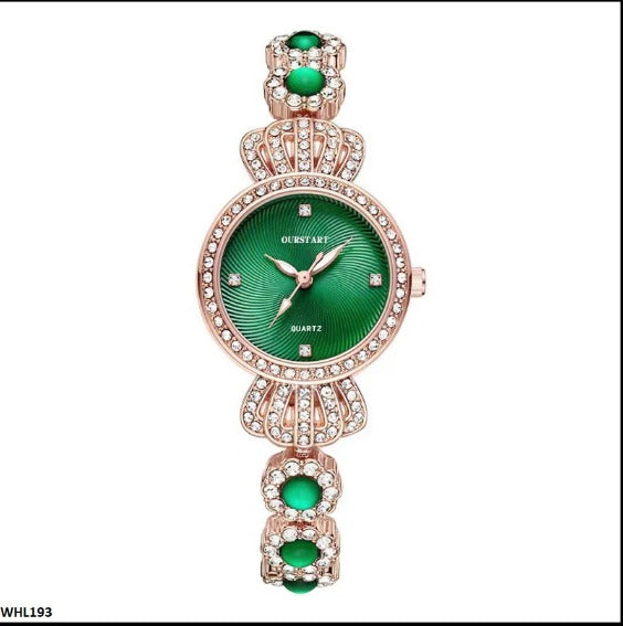 Round Dial Flower Bracelet Watch