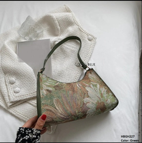 Printed Flower Hand Bag