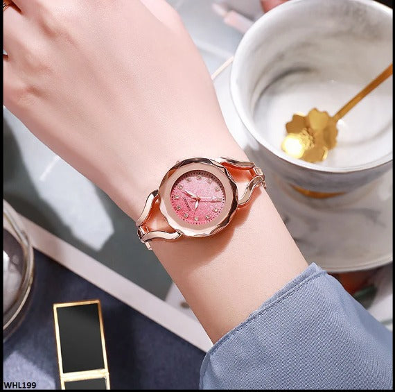 Pink Gradient Dial Watch