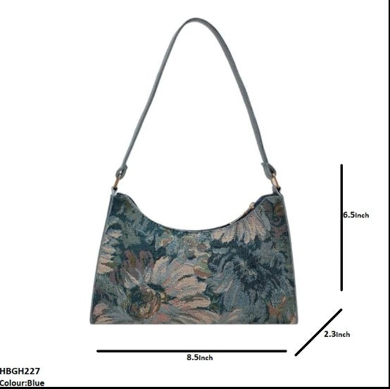 Printed Flower Hand Bag